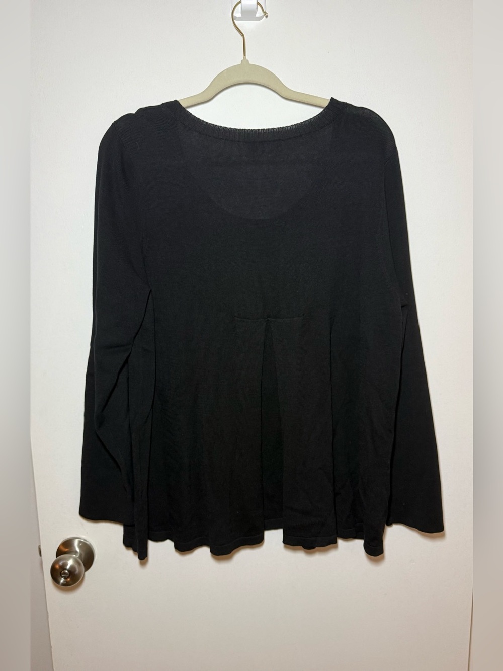 Eileen Fisher Women's Black Scoop Neck Knit Pullover Sweater Silk Blend Size XL - Picture 4 of 9
